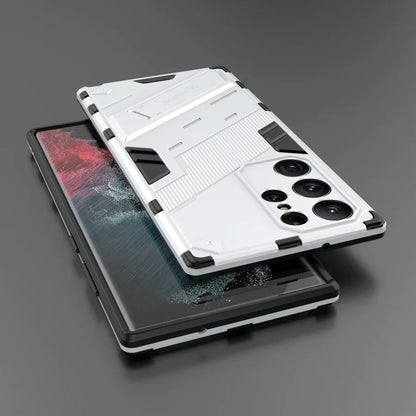 Galaxy S23 Ultra- Elegant Hard Armor Invisible Bracket Phone Case