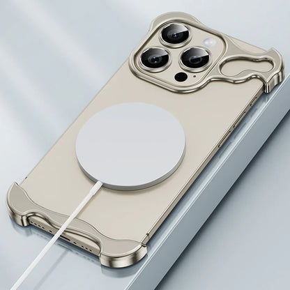 iPhone 14 Pro  - Titanium Frame Luxury Bumper Case