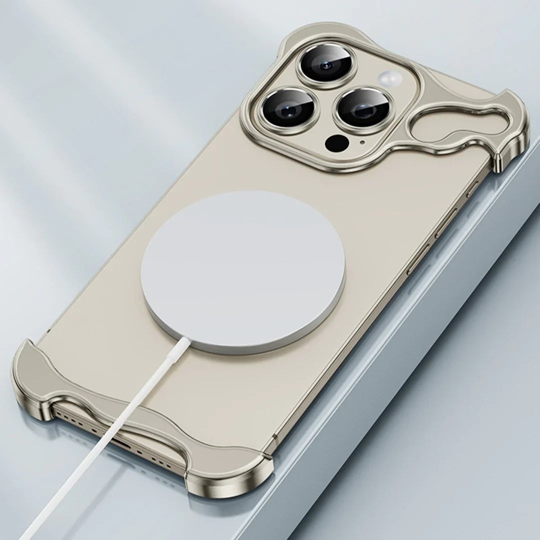 iPhone 15 - Titanium Frame Luxury Bumper Case