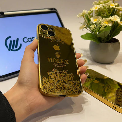 iPhone 15 - Luxe Camera Protective Gold Plated Case