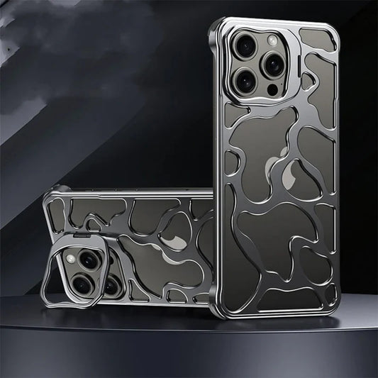 iPhone Series- Hollow Design Metallic Case