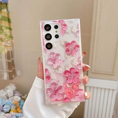 Galaxy S Series - Glitter Flower Luminous Case