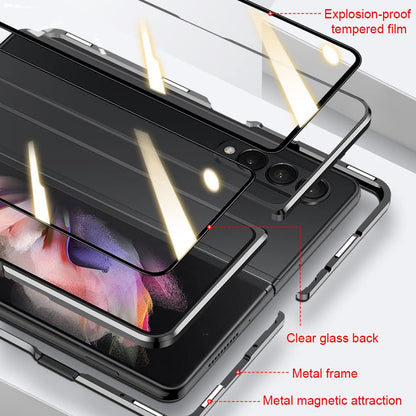 Galaxy Z Fold 4 - Double Sided Magnetic Metal Frame Case