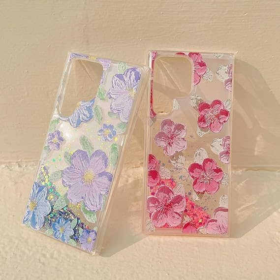 Galaxy S Series - Glitter Flower Luminous Case