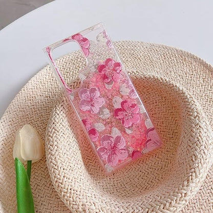 Galaxy S Series - Glitter Flower Luminous Case