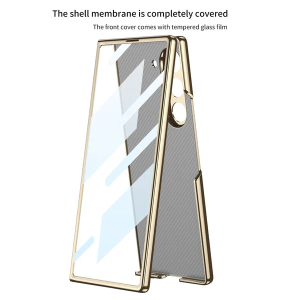 Galaxy Z Fold Series -  Animal Printed 9H Tempered Glass Case