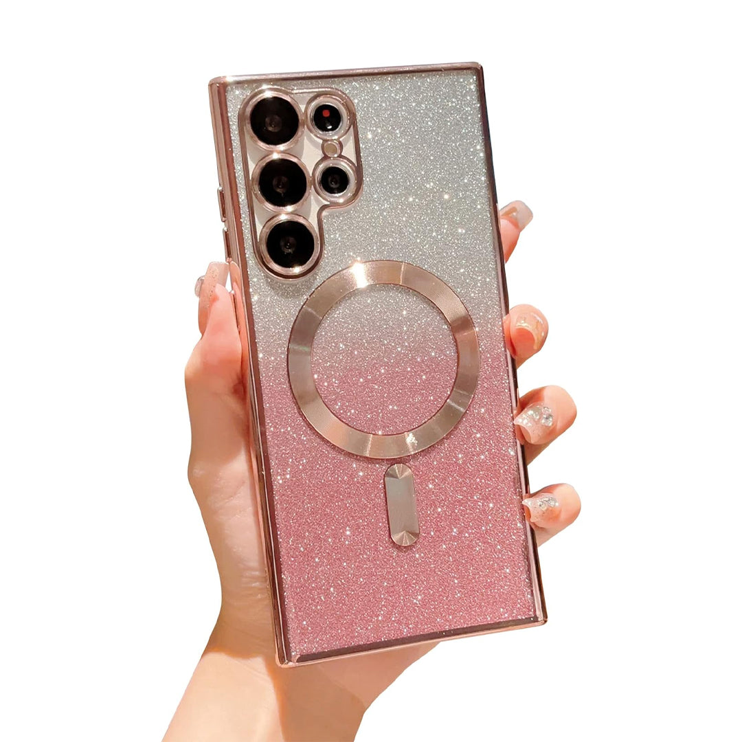 Galaxy S22 - Luxury Glitter Plating Magsafe Case