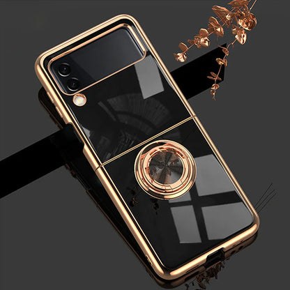 Galaxy Z Flip 4 - Electroplating Magnetic Ring Holder Case