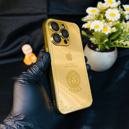 iPhone 15 - Luxe Camera Protective Gold Plated Case