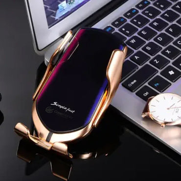 Gold Auto Clamp Wireless Car Charger