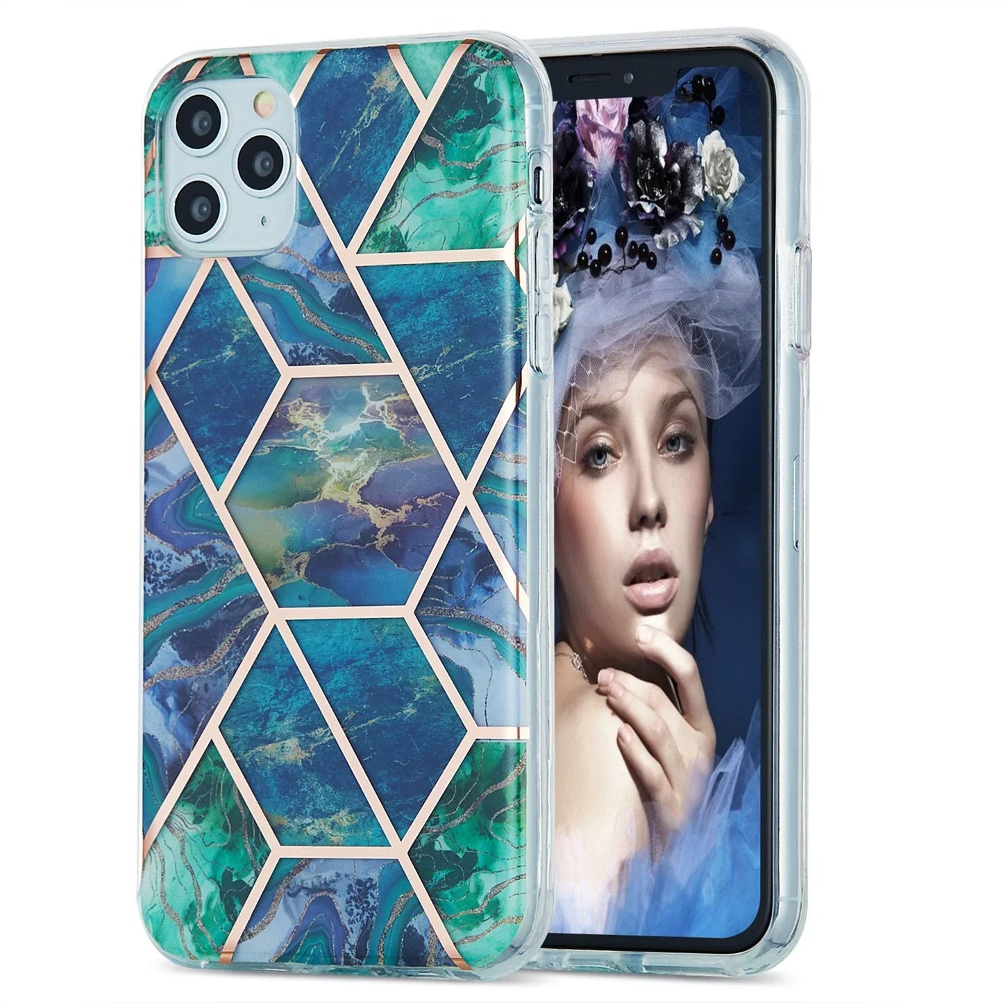 iPhone 14 Pro Max - Electroplating Marble Case