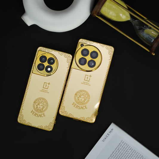 OnePlus 11 - Luxe Camera Protective Gold Plated Versace  Case