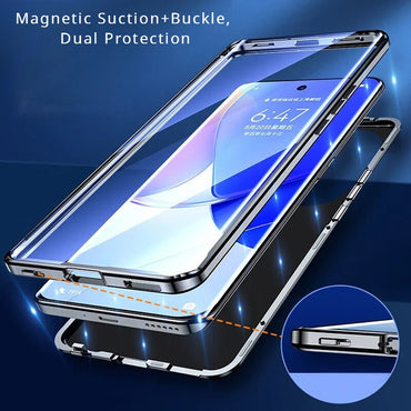 OPPO Reno11 Pro - Double Sided Magnetic Metal Frame Case