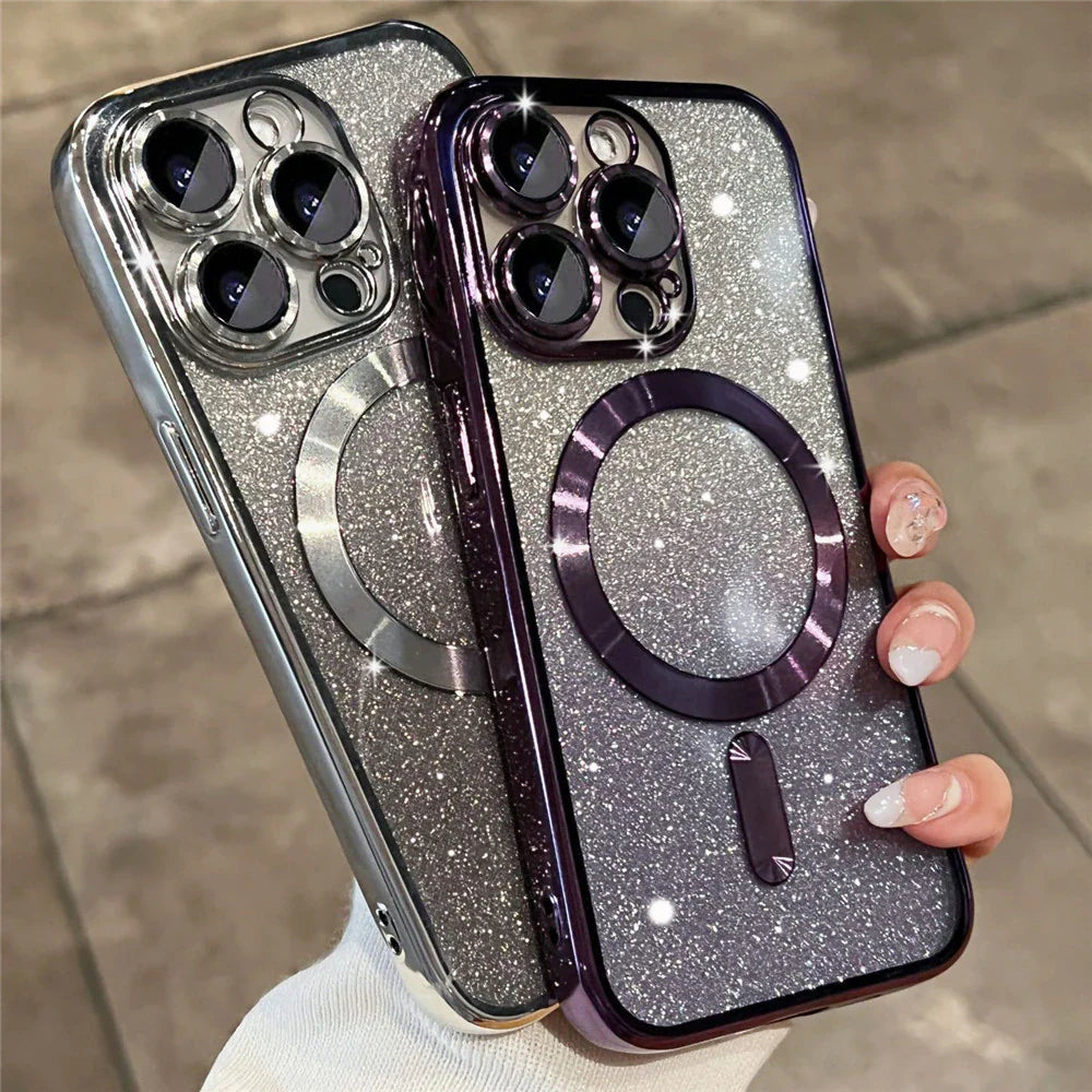 iPhone 14 Pro - Luxury Glitter Plating Magsafe Case