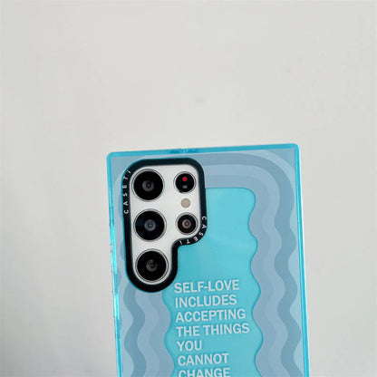 Galaxy - Inspirational Text Wave Mirror Phone Case