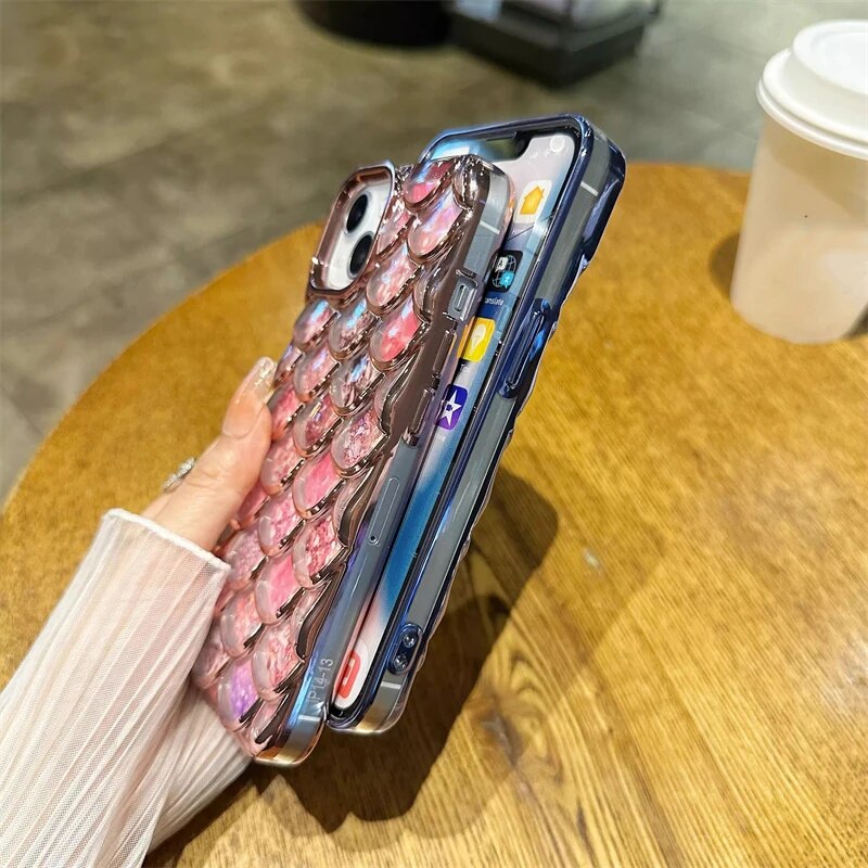 iPhone 15 Pro Max - Glitter Mermaid Pattern Case