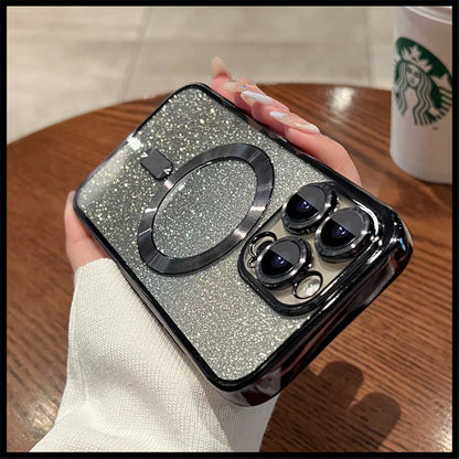 iPhone 14 Pro Max - Luxury Glitter Plating Magsafe Case