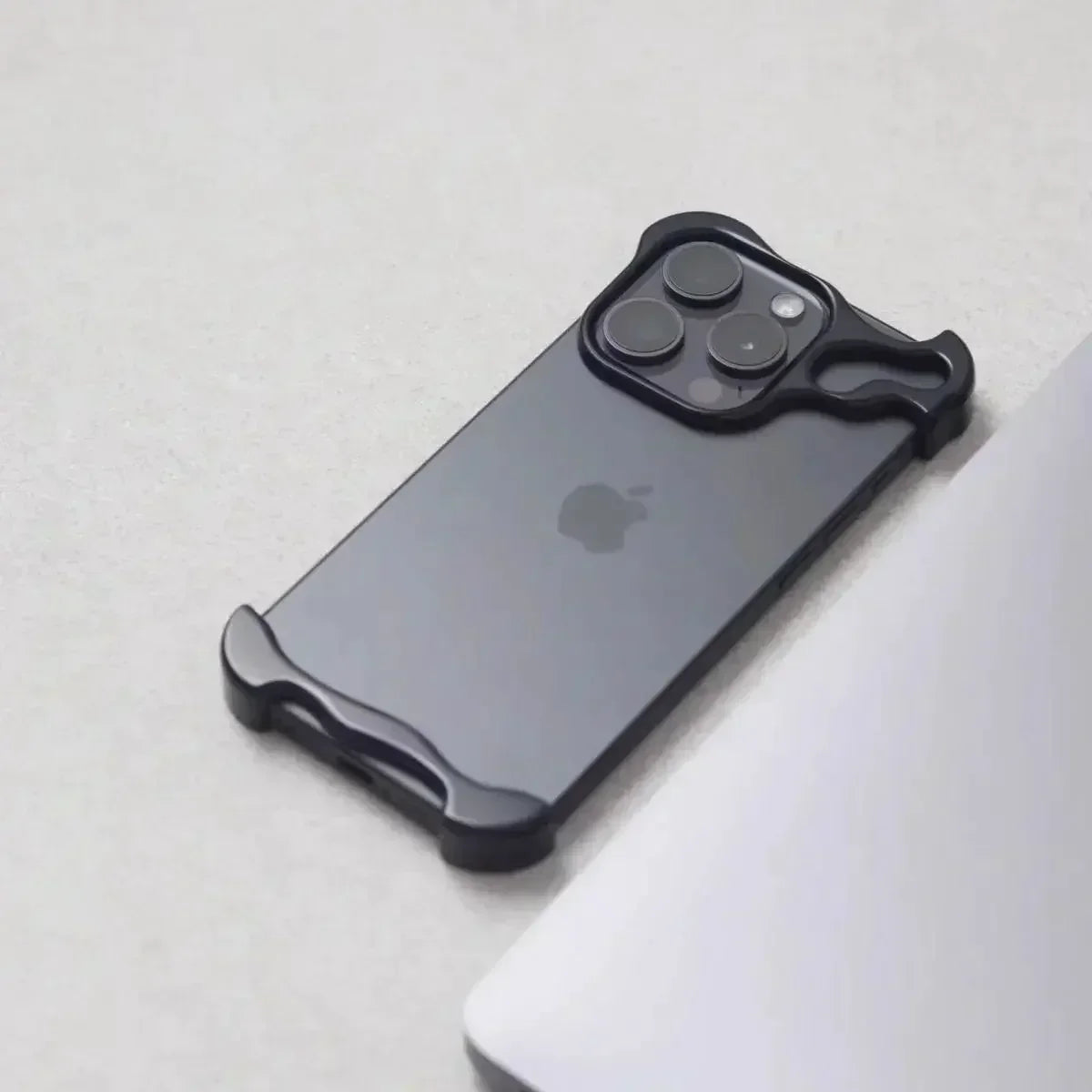 iPhone 15 Plus - Titanium Frame Luxury Bumper Case