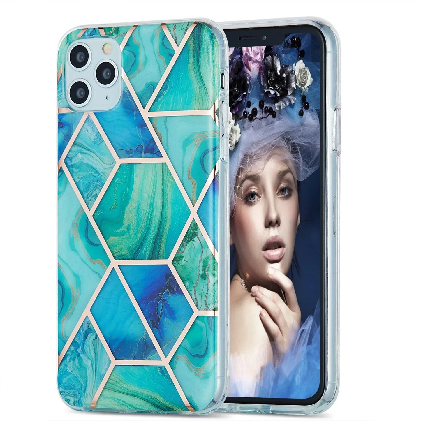 iPhone 14 Pro Max - Electroplating Marble Case