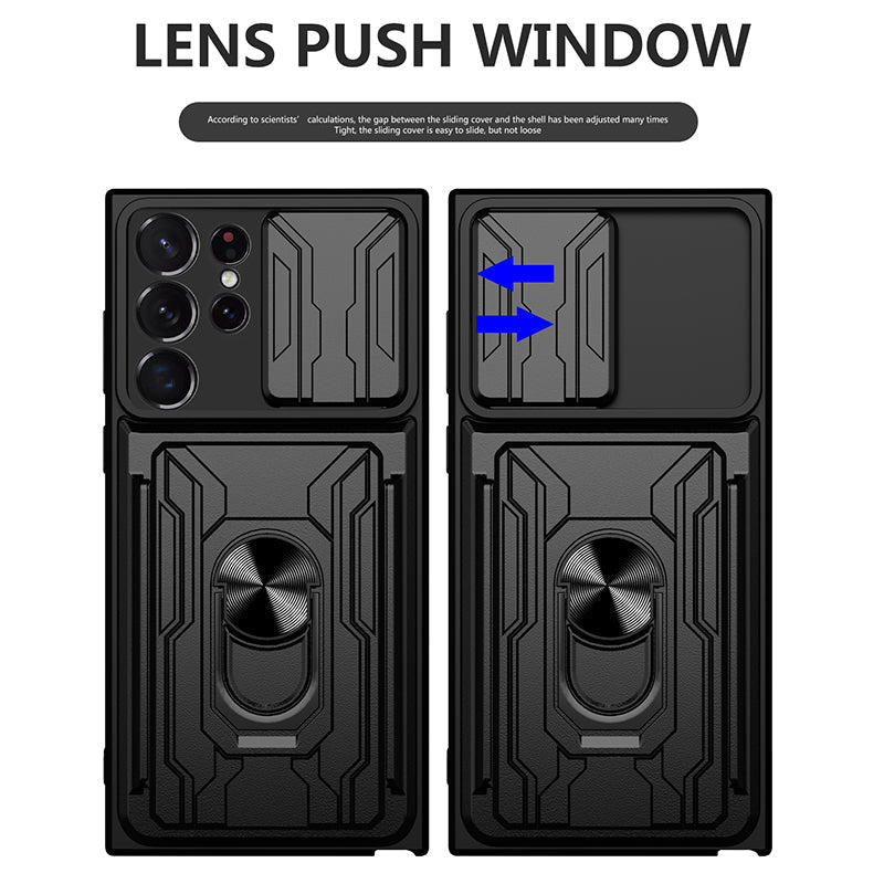 Galaxy S22 - Slide Lens Camera Cover & Card Holder Case