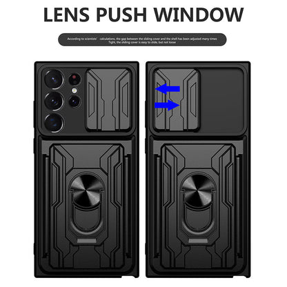 Galaxy S22 - Slide Lens Camera Cover & Card Holder Case