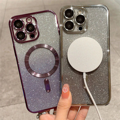 iPhone 14 Pro - Luxury Glitter Plating Magsafe Case