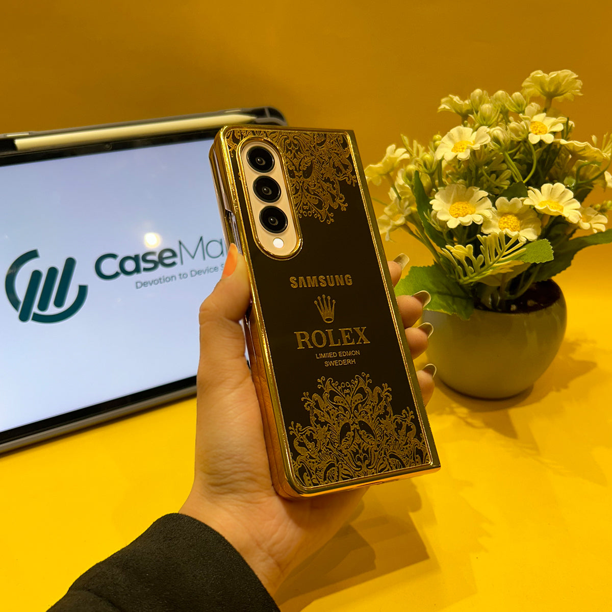 Galaxy Z Series - Luxe Camera Protective Gold Plated Case