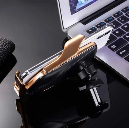 Gold Auto Clamp Wireless Car Charger
