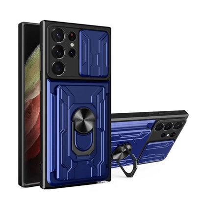 Galaxy S23 Plus - Slide Lens Camera Cover & Card Holder Case