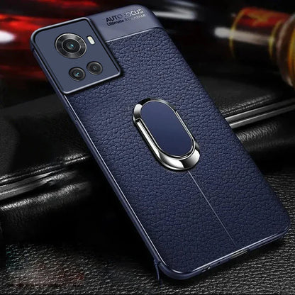 OnePlus 11 - Urban Elegance Leather Ring Stand Case