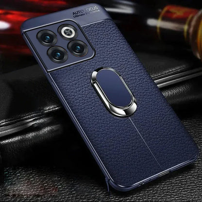 OnePlus 11 - Urban Elegance Leather Ring Stand Case