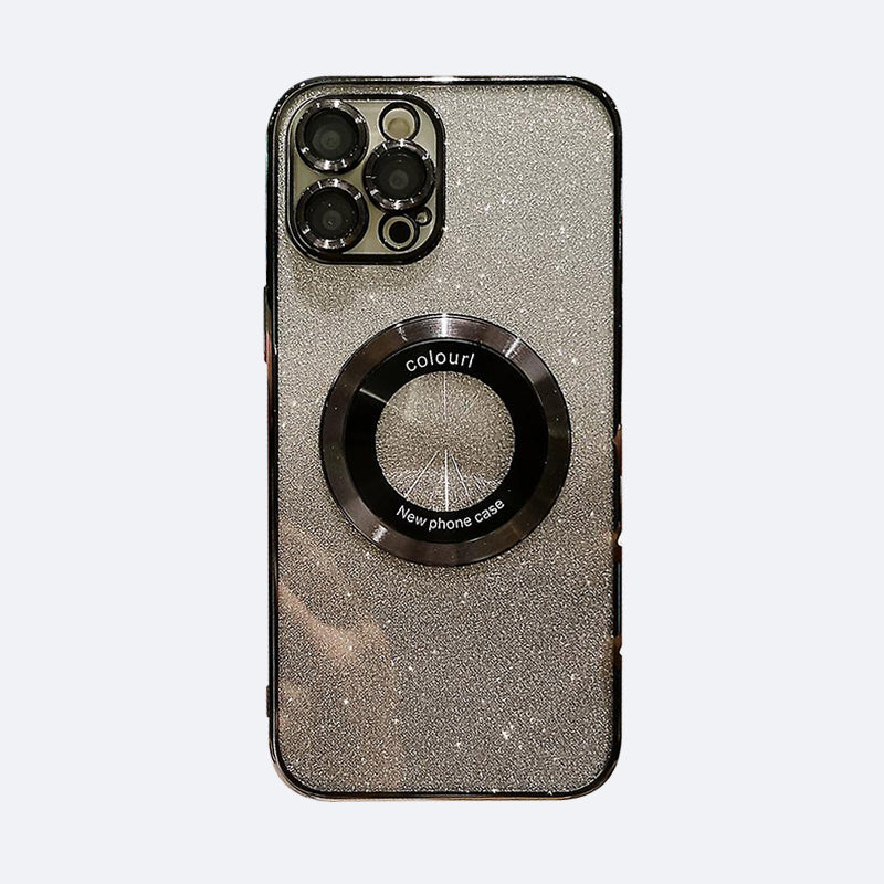 iPhone 14 Series- Glitter Magsafe Logo Cut Case