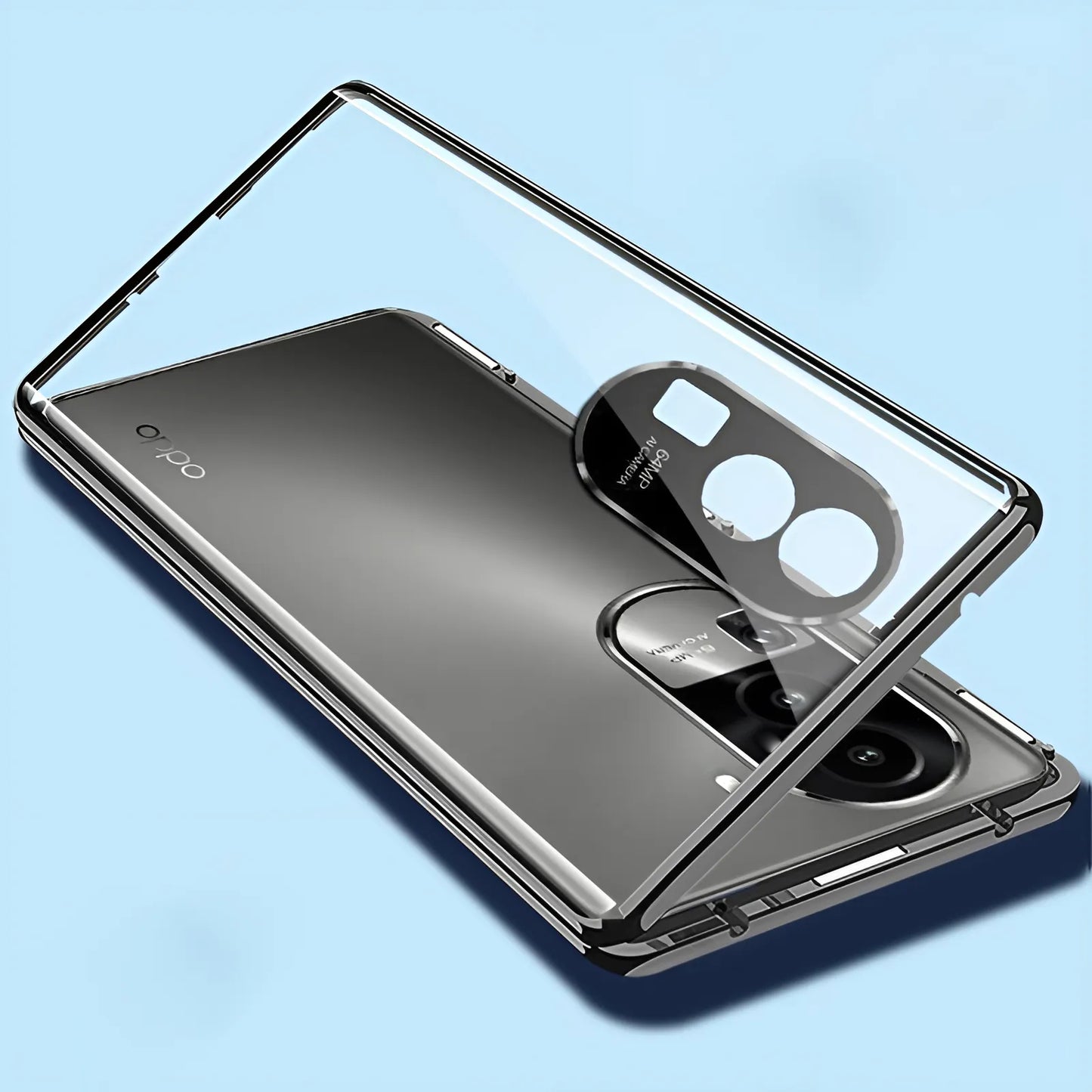 OPPO Reno11 Pro - Double Sided Magnetic Metal Frame Case