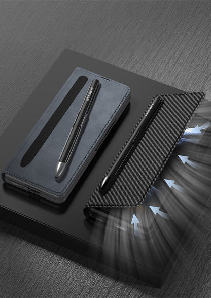Fold 4 - Leather Pen Holder Case